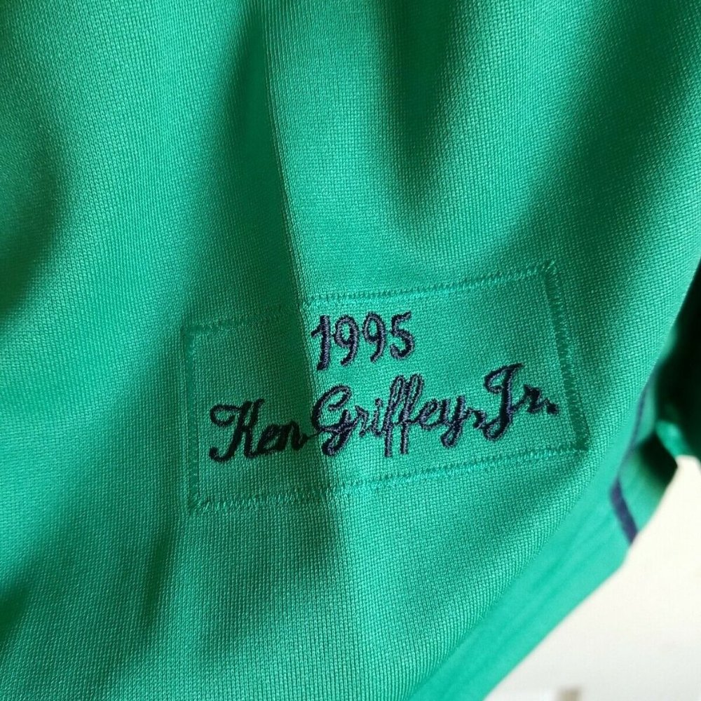 KEN GRIFFEY JR SEATTLE MARINERS GREEN RETRO THROWBACK JERSEY - Picture 11 of 11